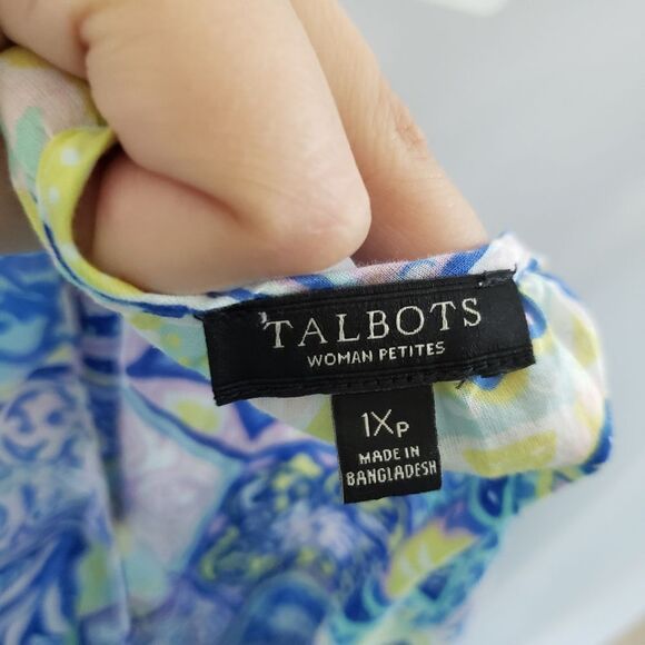 Talbots 100% Cotton Pastel Paisley Blouse‎ - Picture 4 of 4